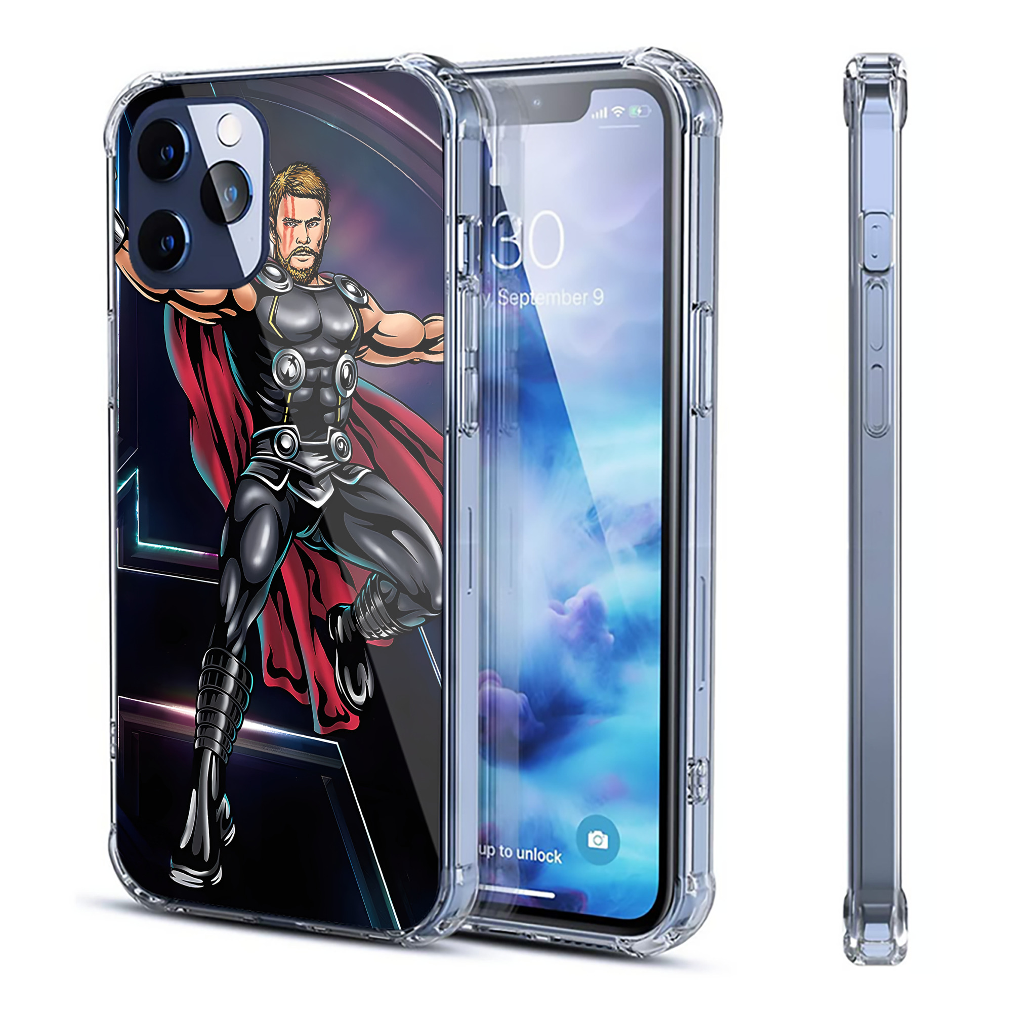 （画像用） アベンジャーズ The Avengers 【iPhone 12シリーズ対応】透明スマホケース（クリアソフトケース）